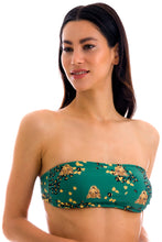 Load image into Gallery viewer, Gallery: Rio De Sol Top Top Roar-Green Bandeau-Reto