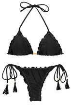 Load image into Gallery viewer, Product Front: Rio De Sol Set Set Shimmer-Black Frufru-Fio