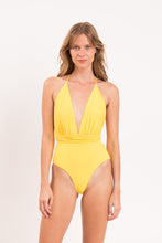 Load image into Gallery viewer, Model Front: Rio De Sol One-Piece Amarelo New Vegas