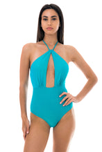 Load image into Gallery viewer, Model Front: Rio De Sol One-Piece Radiante Azul Sensation