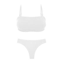 Load image into Gallery viewer, Product Front: Rio De Sol Set Set Sand-White Bandeau-Reto Nice-Fio