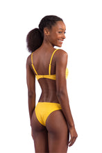 Load image into Gallery viewer, Model Back: Rio De Sol Top Top Malibu-Yellow Bandeau-Duo
