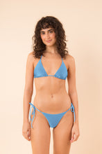 Load image into Gallery viewer, Model Front: Rio De Sol Set Set Shimmer-Baltic-Sea Tri-Inv Cheeky-Tie
