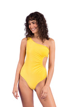 Load image into Gallery viewer, Model Front: Rio De Sol One-Piece Malibu-Yellow Maeve
