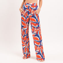 Load image into Gallery viewer, Gallery: Rio De Sol Beach Trousers Leaves Wide Pants
