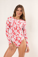 Load image into Gallery viewer, Model Front: Wednesday In Hawaii By Rio De Sol One-Piece Pua-Hibiscus Surf
