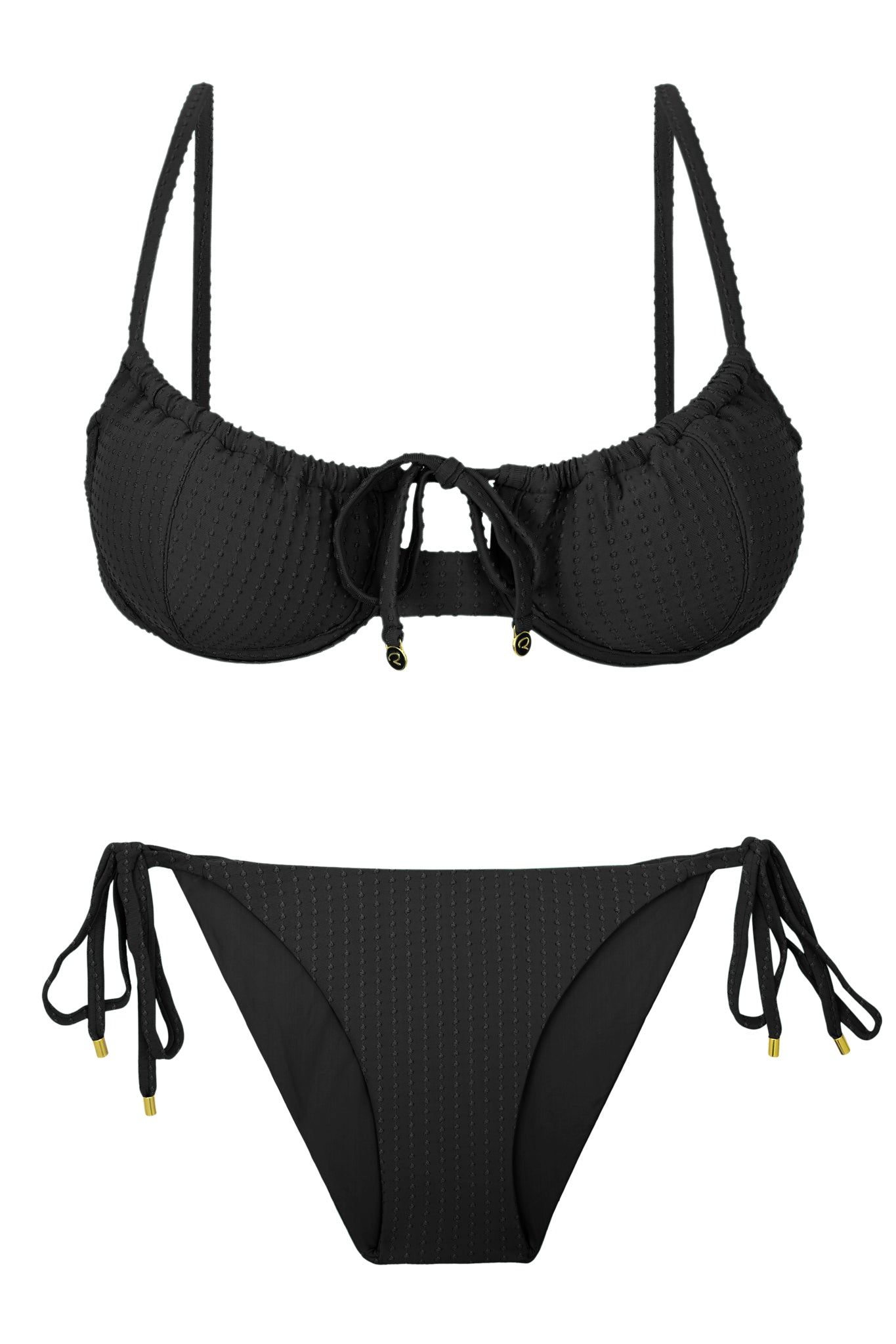Product Front: Rio De Sol Bottom Bottom Dots-Black Ibiza-Comfy