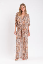 Load image into Gallery viewer, Model Front: Rio De Sol Beach Dresses Leopard Long Dress
