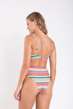 Load image into Gallery viewer, Model Back: Rio De Sol Set Set Supercolor Bandeau-Joy Highwaist-Spin
