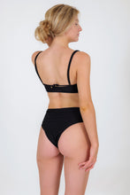 Load image into Gallery viewer, 套装 Shimmer-Black Bandeau-Reto 热裤
