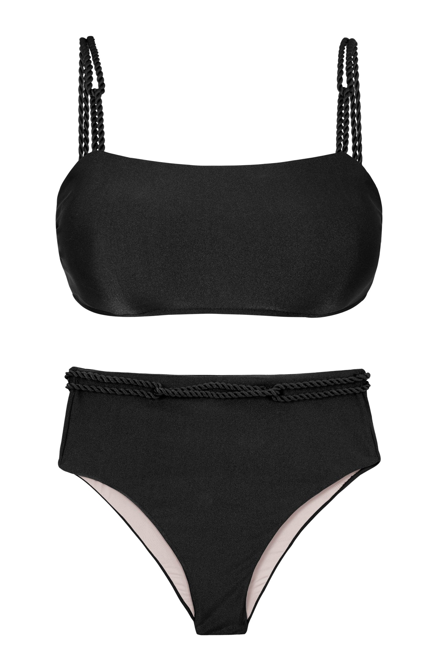 套装 Shimmer-Black Bandeau-Reto 热裤