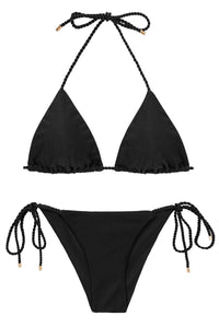 套装 Shimmer-Black Tri-Rope Cheeky-Rope